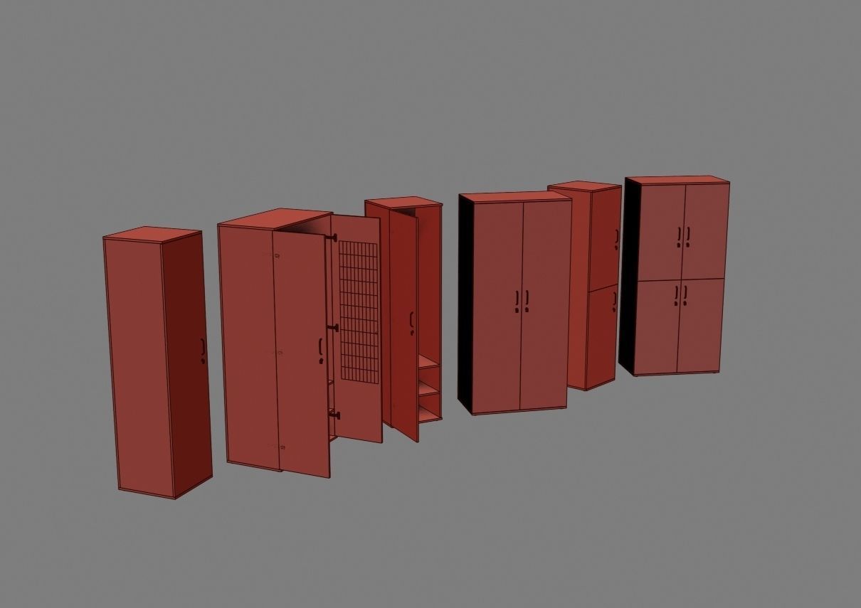 closet komod f05 3D model_6