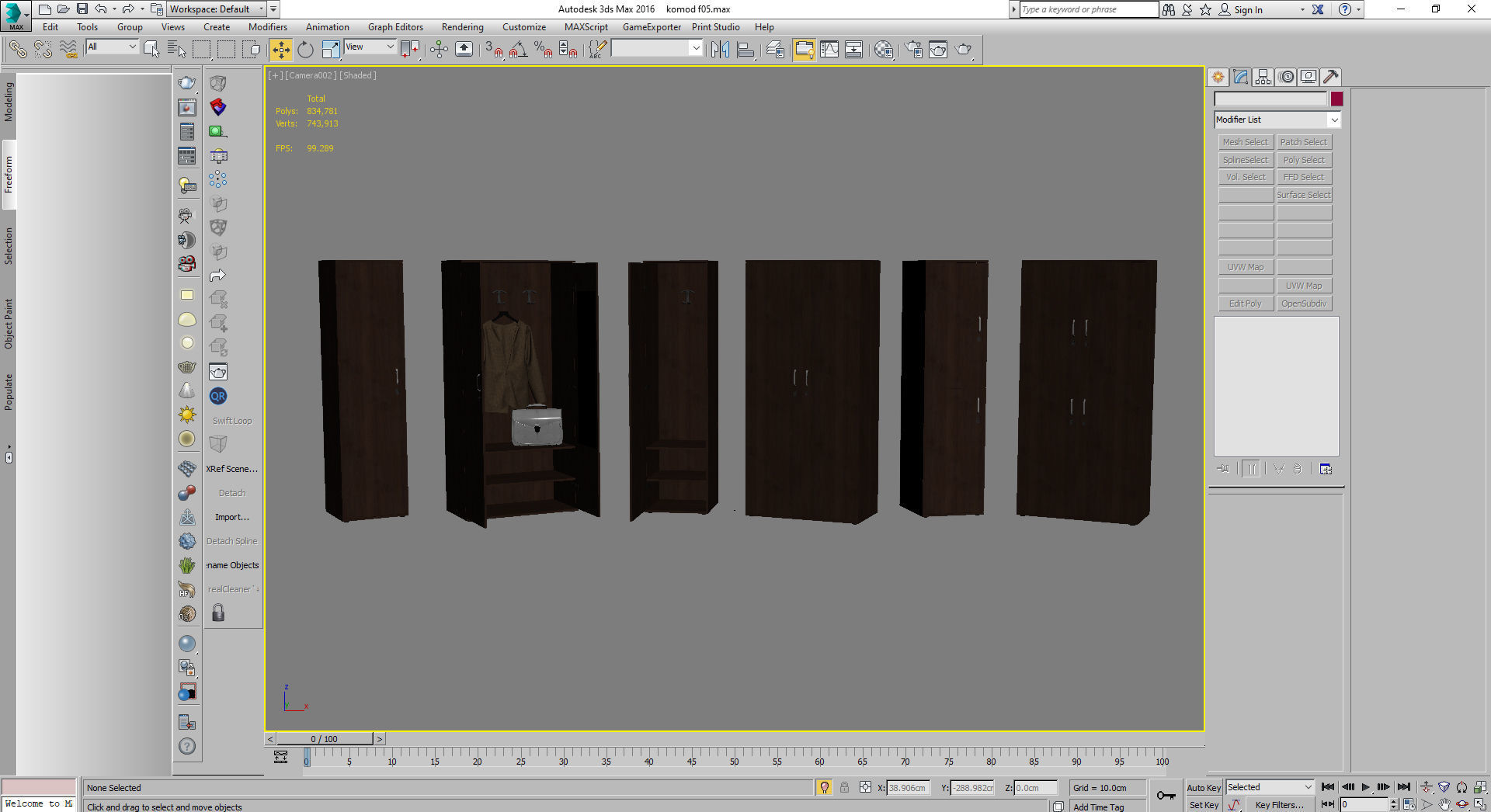 closet komod f05 3D model_1