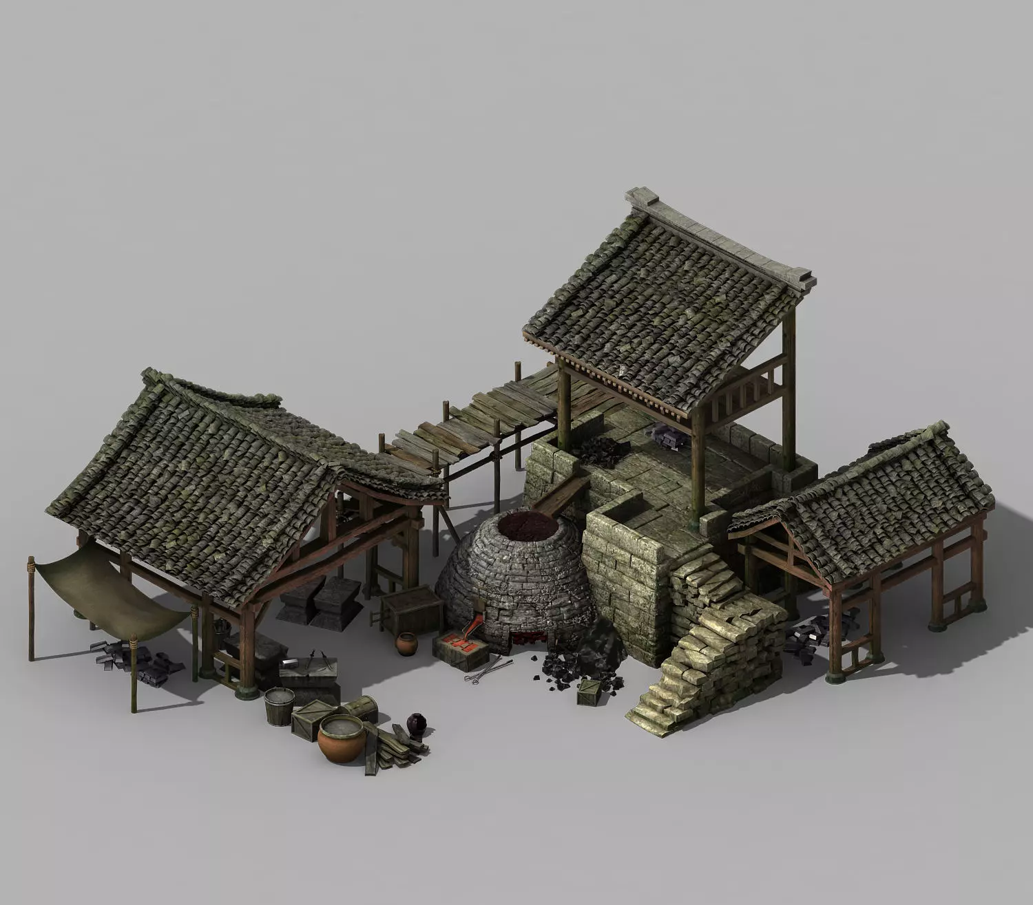 Tang War Corps - Blacksmiths 02 3D model