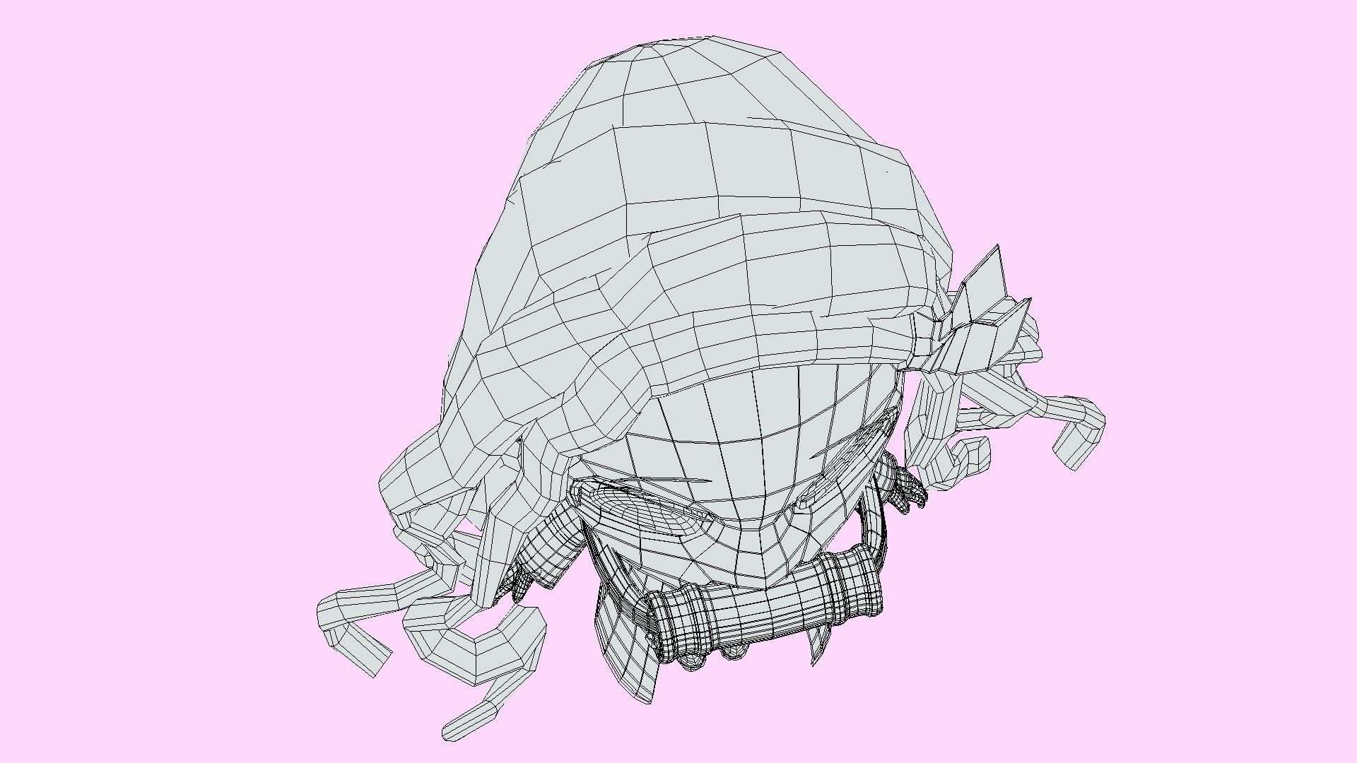 Nezuko chibi from Kimetsu no yaiba Low-poly 3D model_16