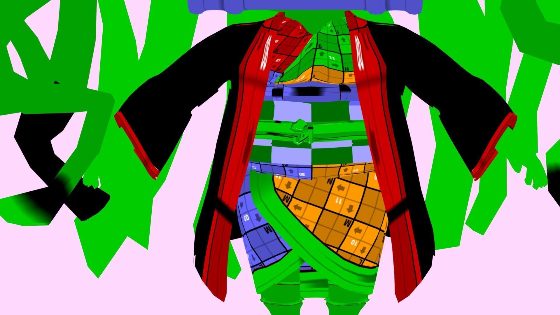 Nezuko chibi from Kimetsu no yaiba Low-poly 3D model_19