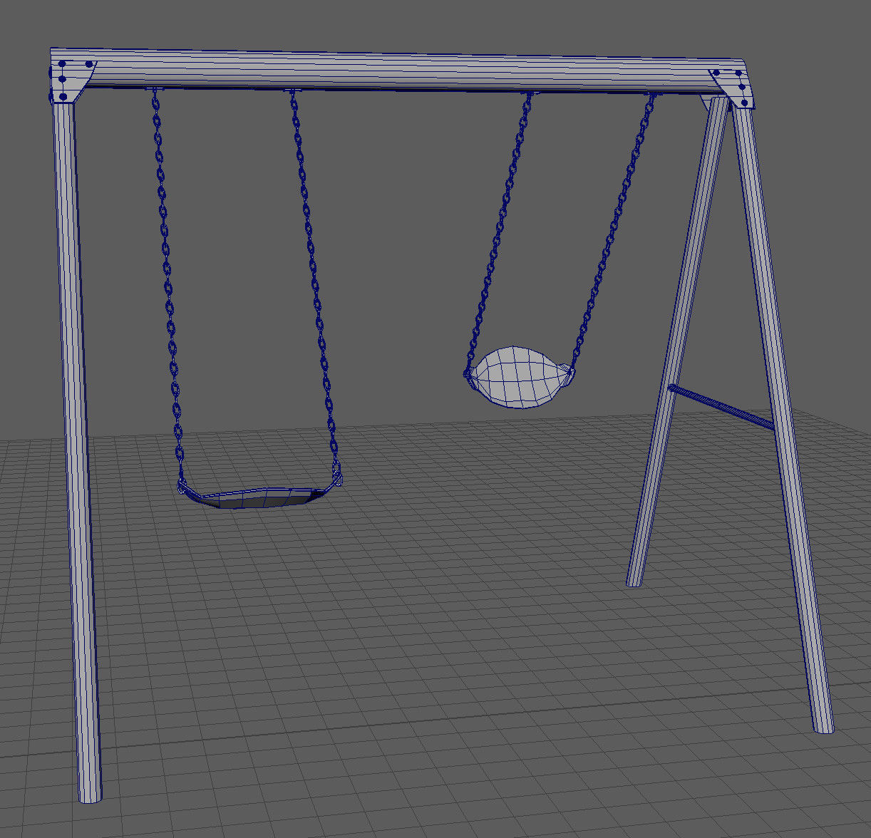Swing 3D Model set Low-poly 3D model_1