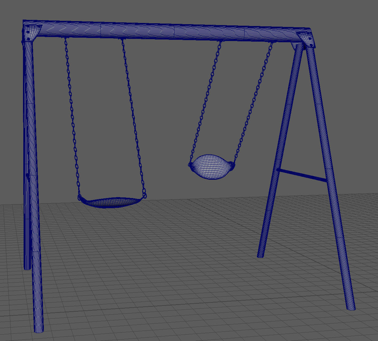 Swing 3D Model set Low-poly 3D model_3