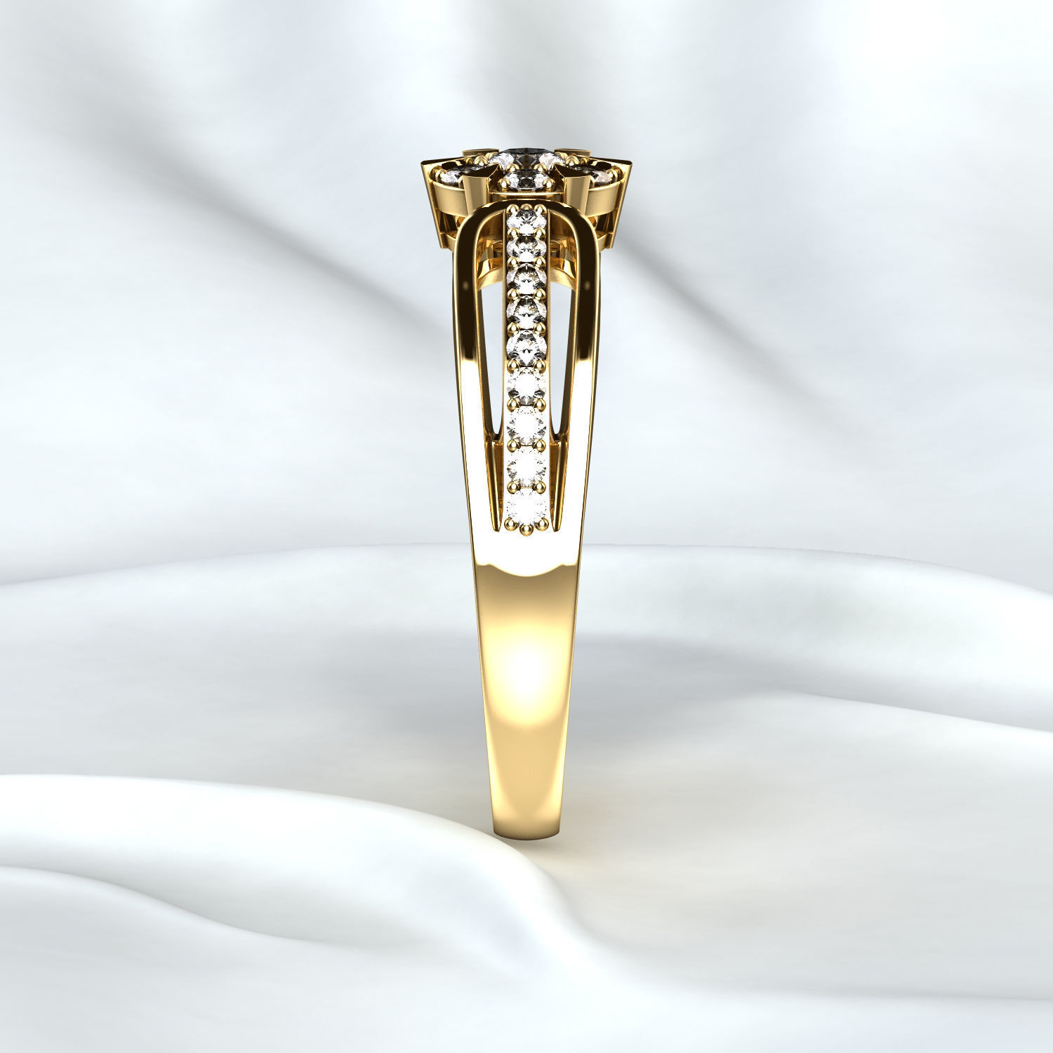 Fashion Gold Ring 3D print model_11