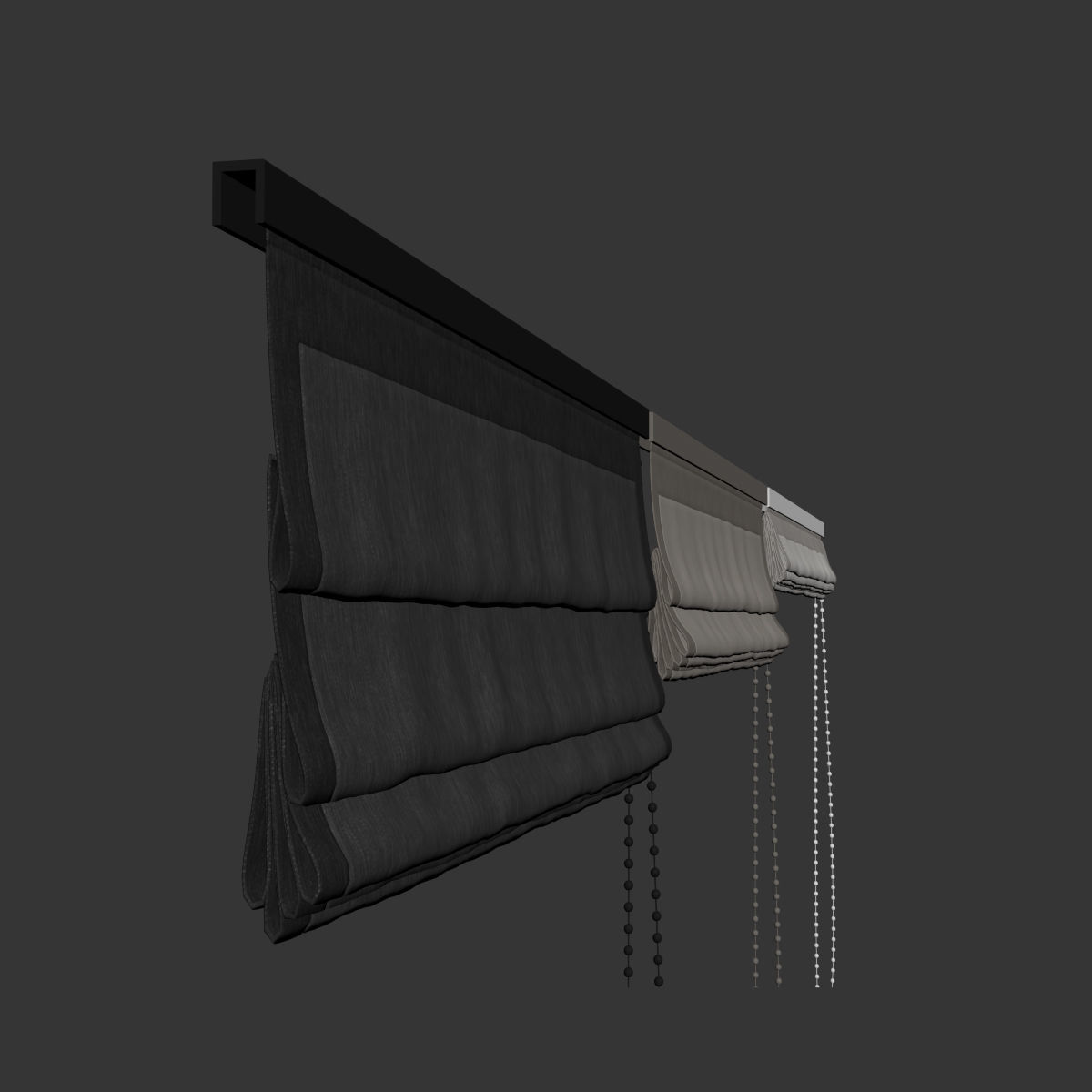 Curtains 41 blinds 3 colors 3D model_2