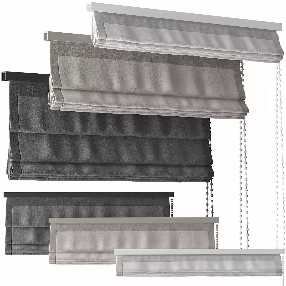 Curtains 41 blinds 3 colors 3D model_0