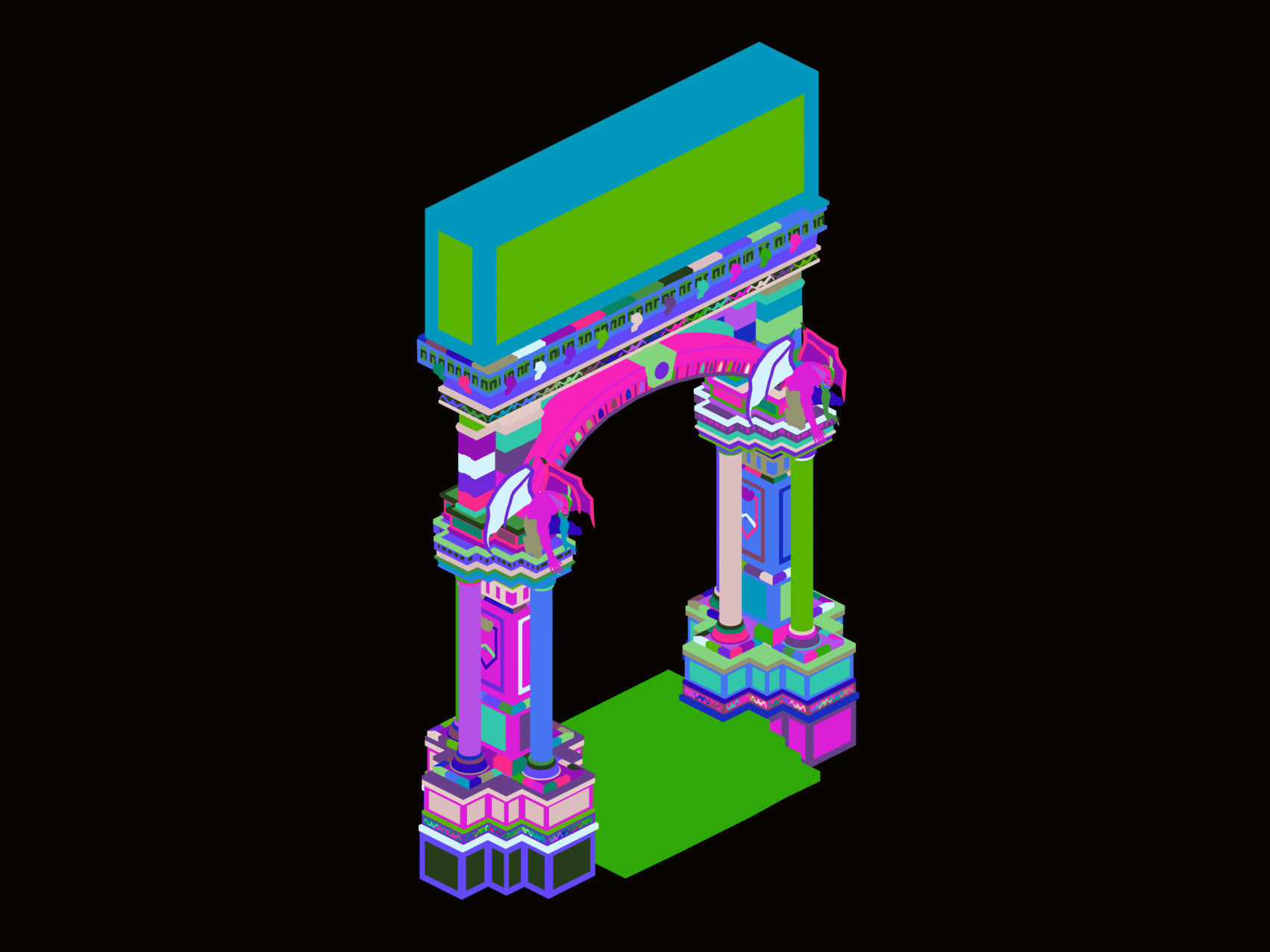 Tang Main City Store - Pillar 01 3D model_3