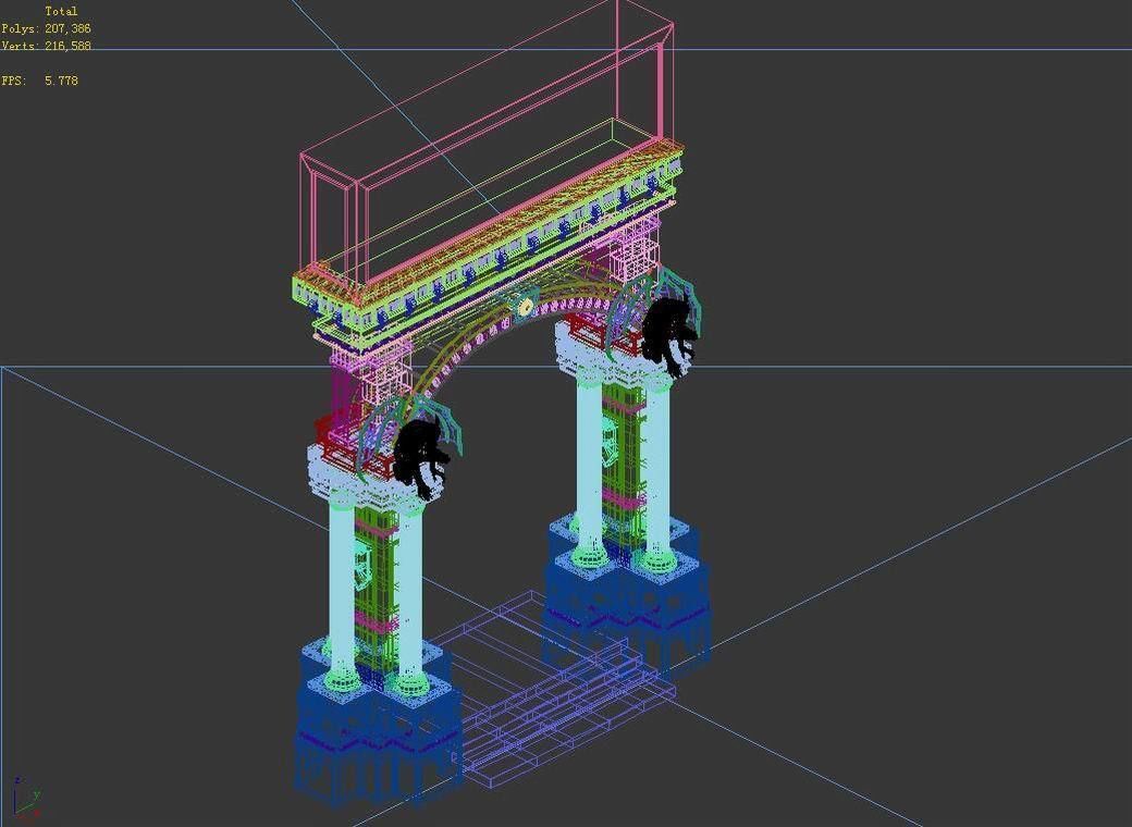 Tang Main City Store - Pillar 01 3D model_4