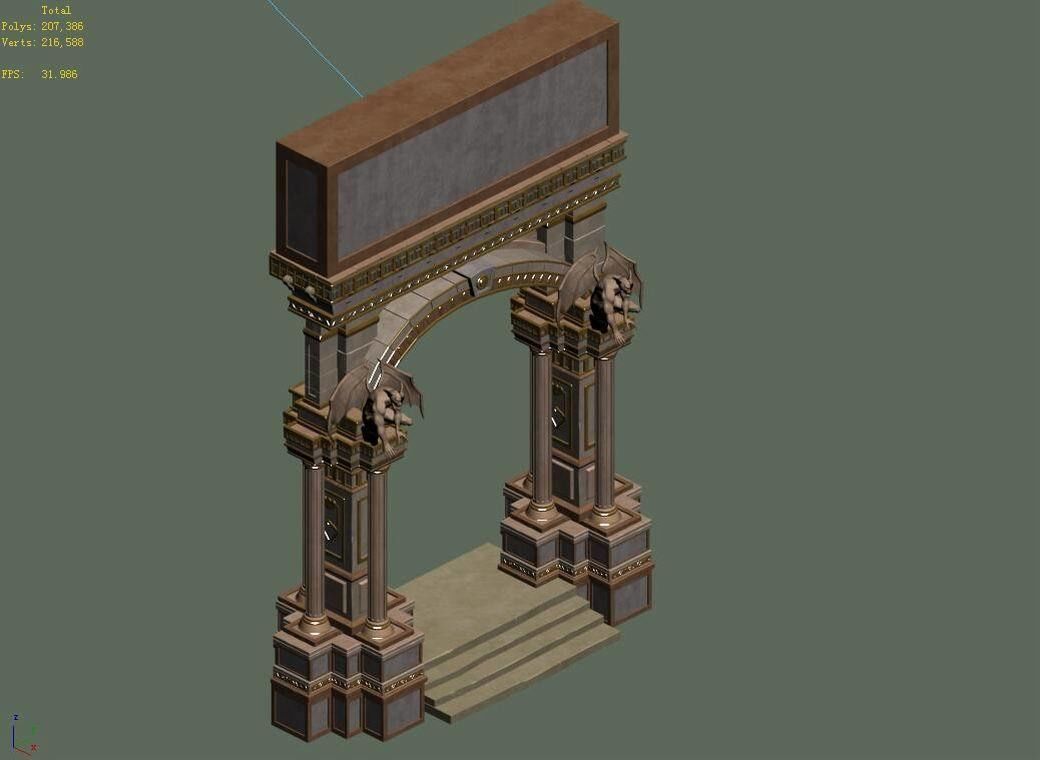 Tang Main City Store - Pillar 01 3D model_5