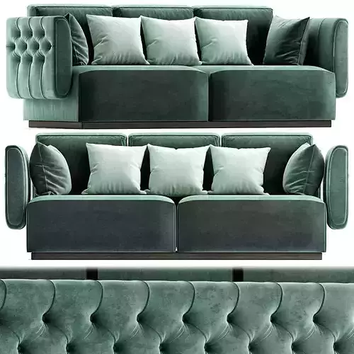 Tufted leather sofa SIMON By OPERA CONTEMPORARY 3d model Low-poly 3D model