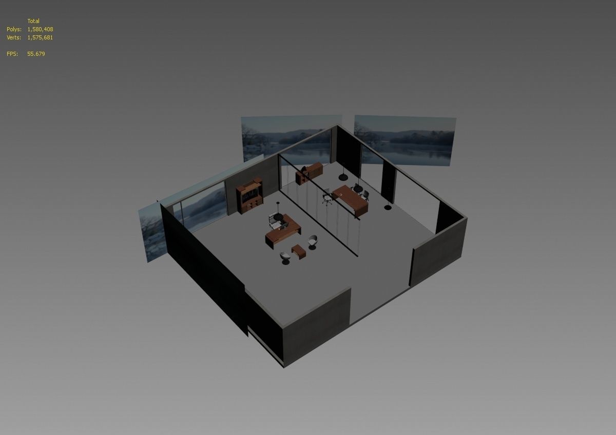 office interior md599 a12 3D model_1
