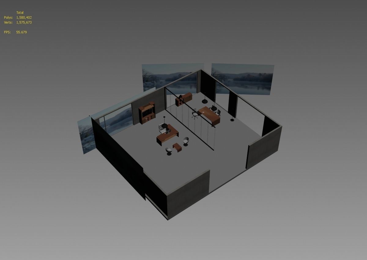 office interior md599 a12 3D model_3