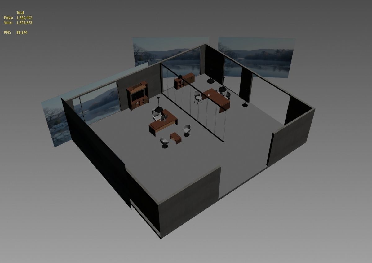 office interior md599 a12 3D model_13