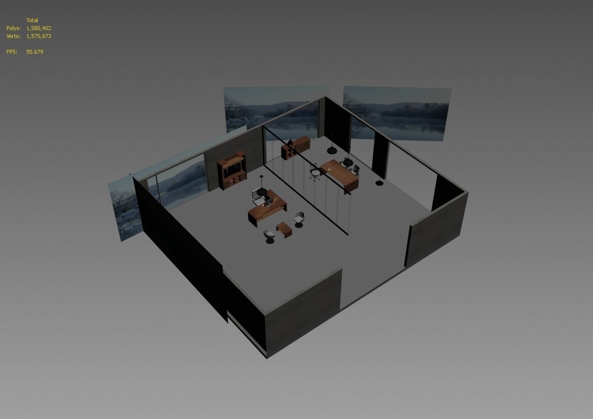 office interior md599 a12 3D model_6