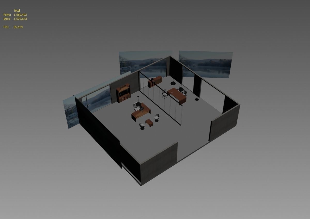 office interior md599 a12 3D model_4