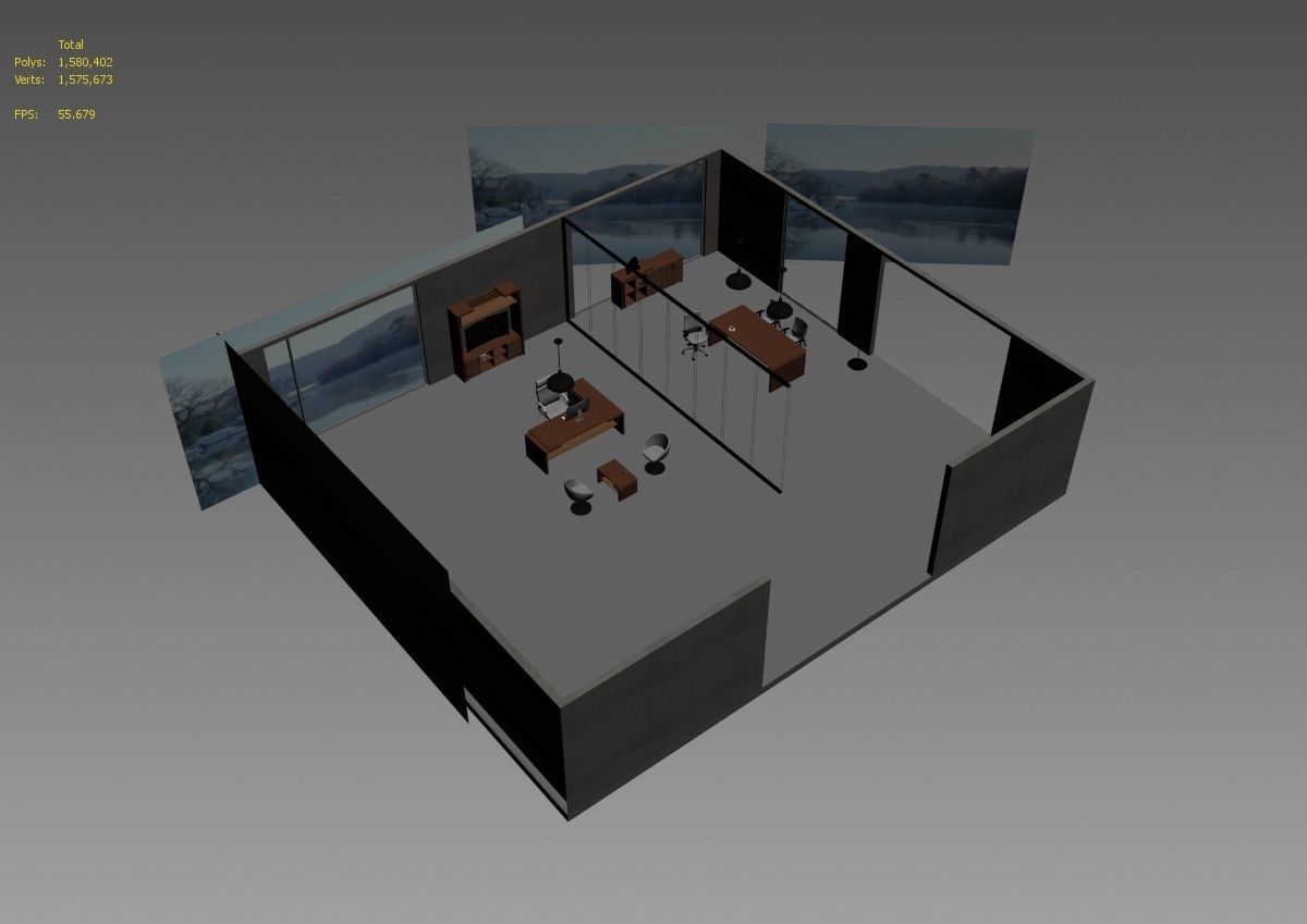 office interior md599 a12 3D model_10