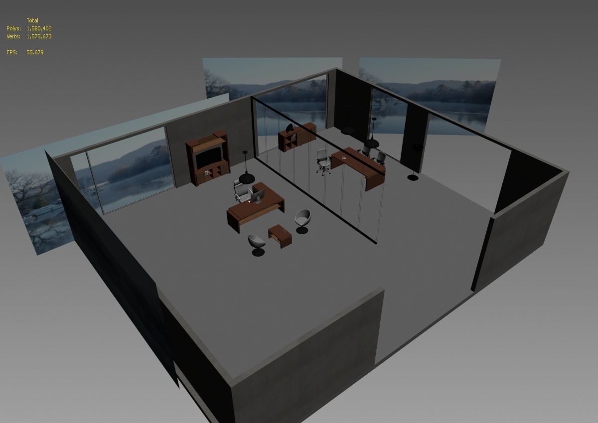 office interior md599 a12 3D model_23