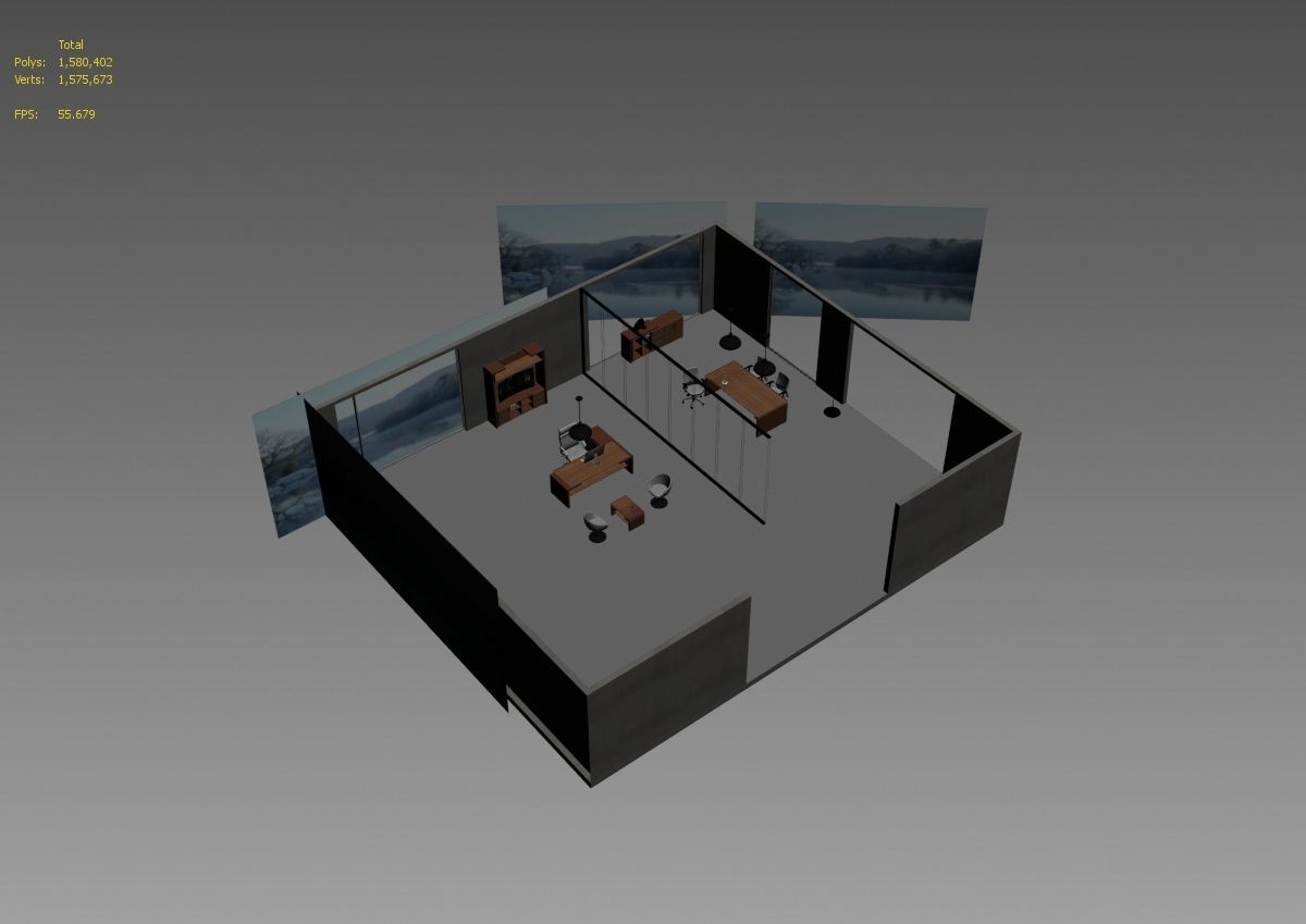 office interior md599 a12 3D model_5
