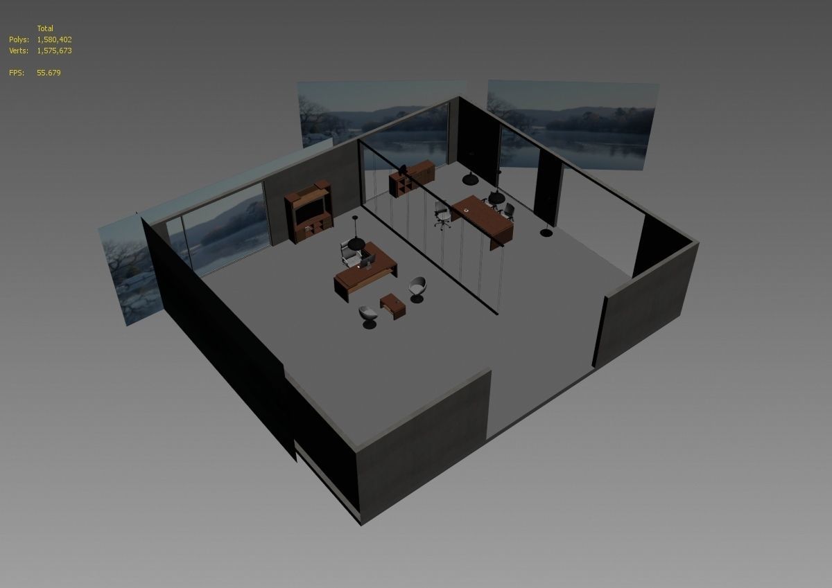office interior md599 a12 3D model_11