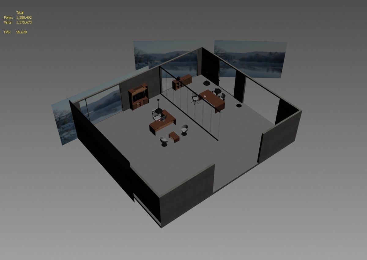 office interior md599 a12 3D model_9