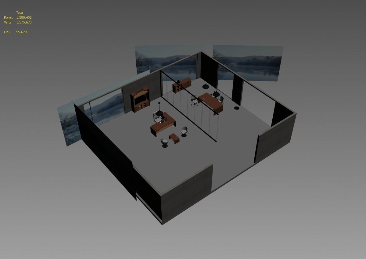 office interior md599 a12 3D model_8