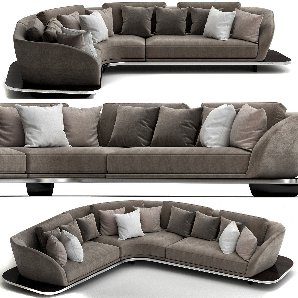 Sofas low poly 3d models collection 10 pieces Low-poly 3D model_11