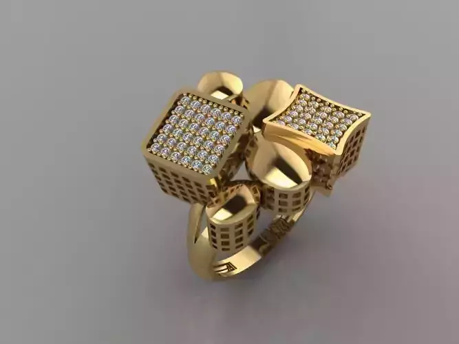 GC GOLD Y246- Diamond gold Ring 