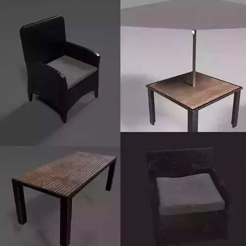 Complete garden pack furniture used