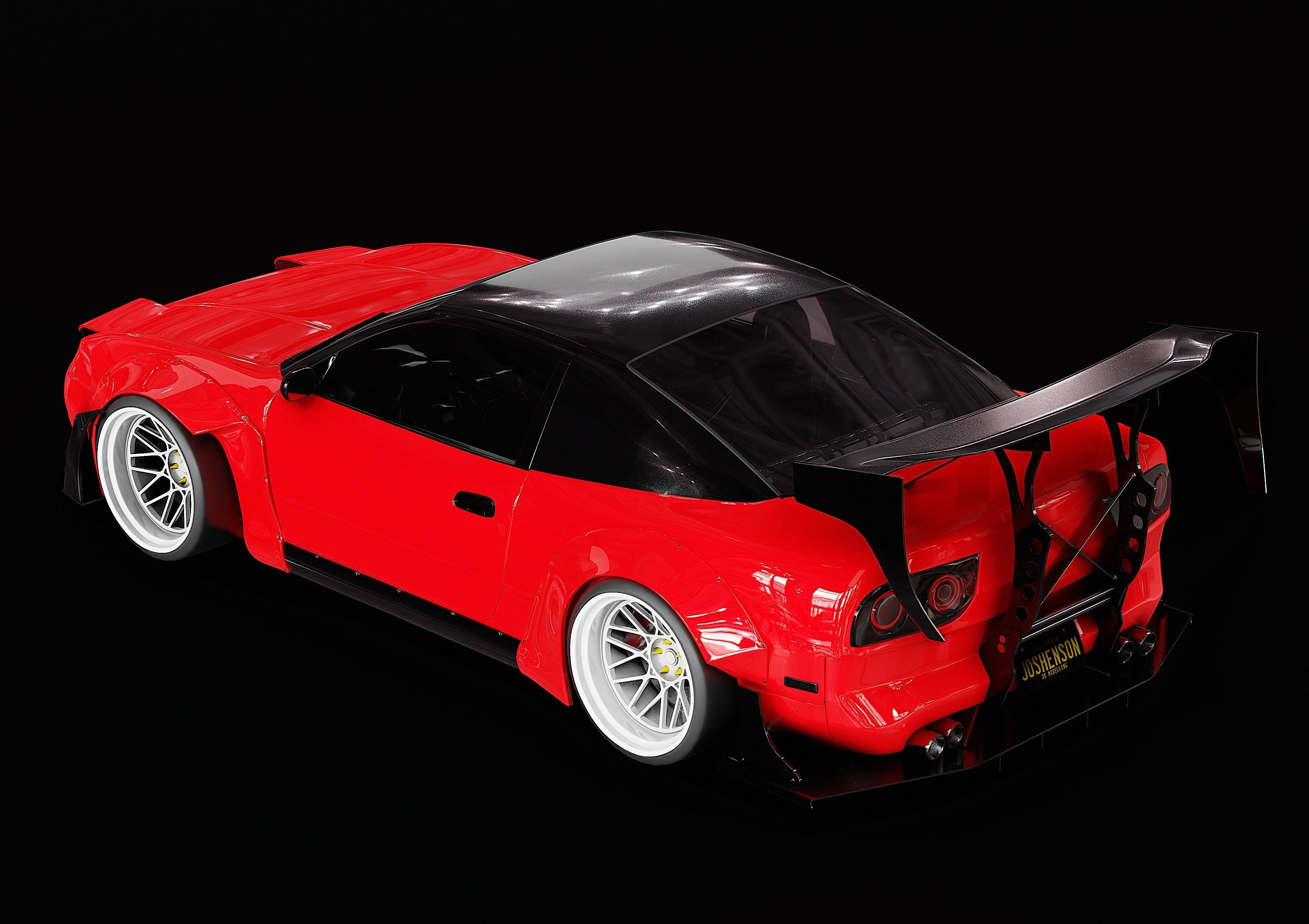 Widebody Nissan 240SX S13 3D model_4