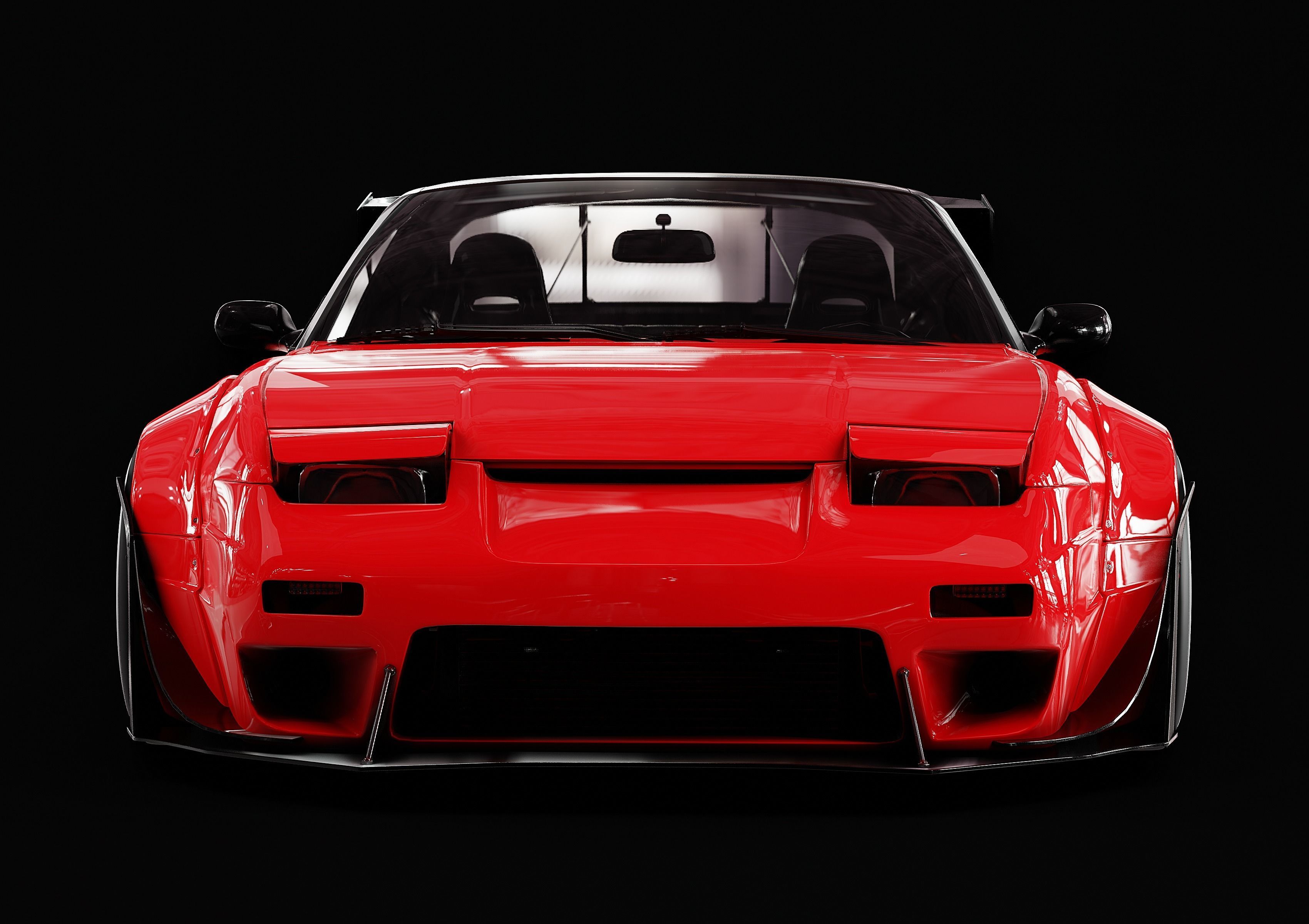 Widebody Nissan 240SX S13 3D model_2