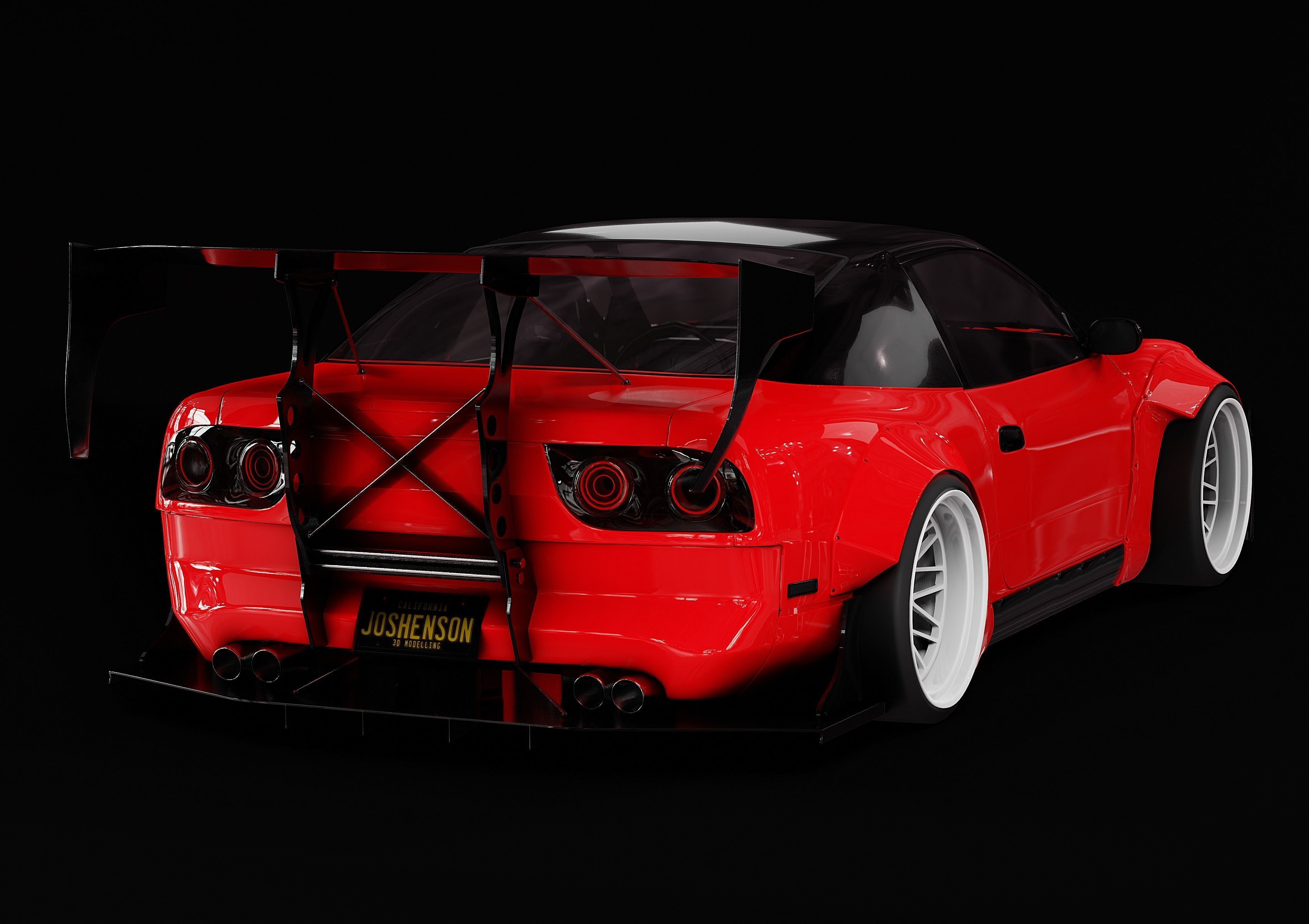 Widebody Nissan 240SX S13 3D model_3