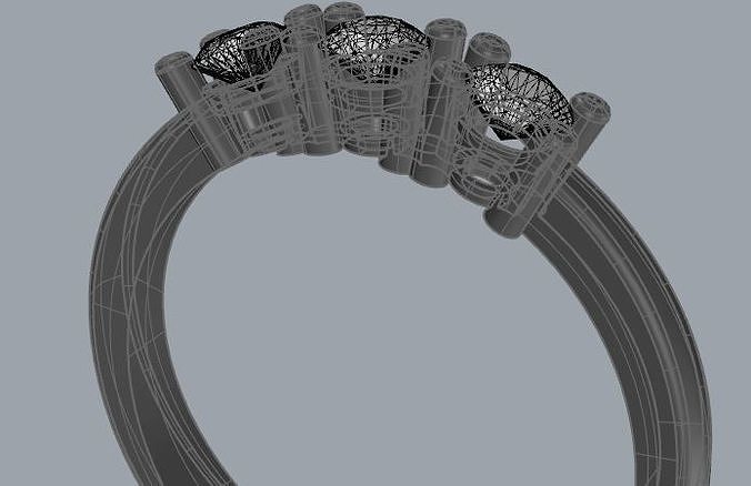 Anello Trilogy      trilogy ring 3D print model