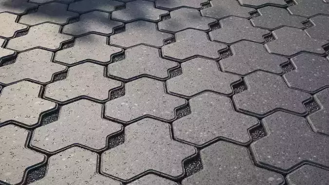 Hexagonal modern black paving texture Texture