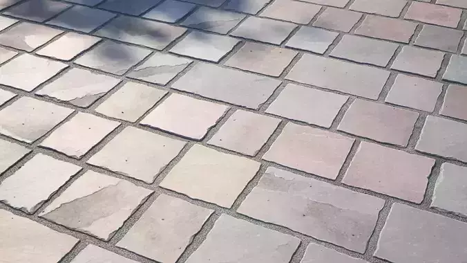 Colour tile stone paving