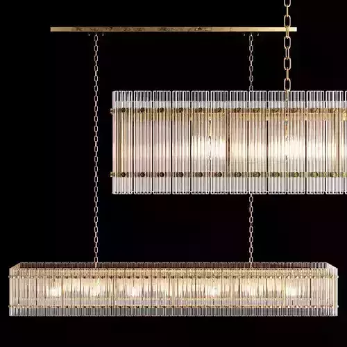 Restoration Hardware SAN MARCO LINEAR CHANDELIER 72 Brass
