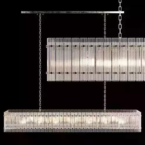 Restoration Hardware SAN MARCO LINEAR CHANDELIER 72 Nickel