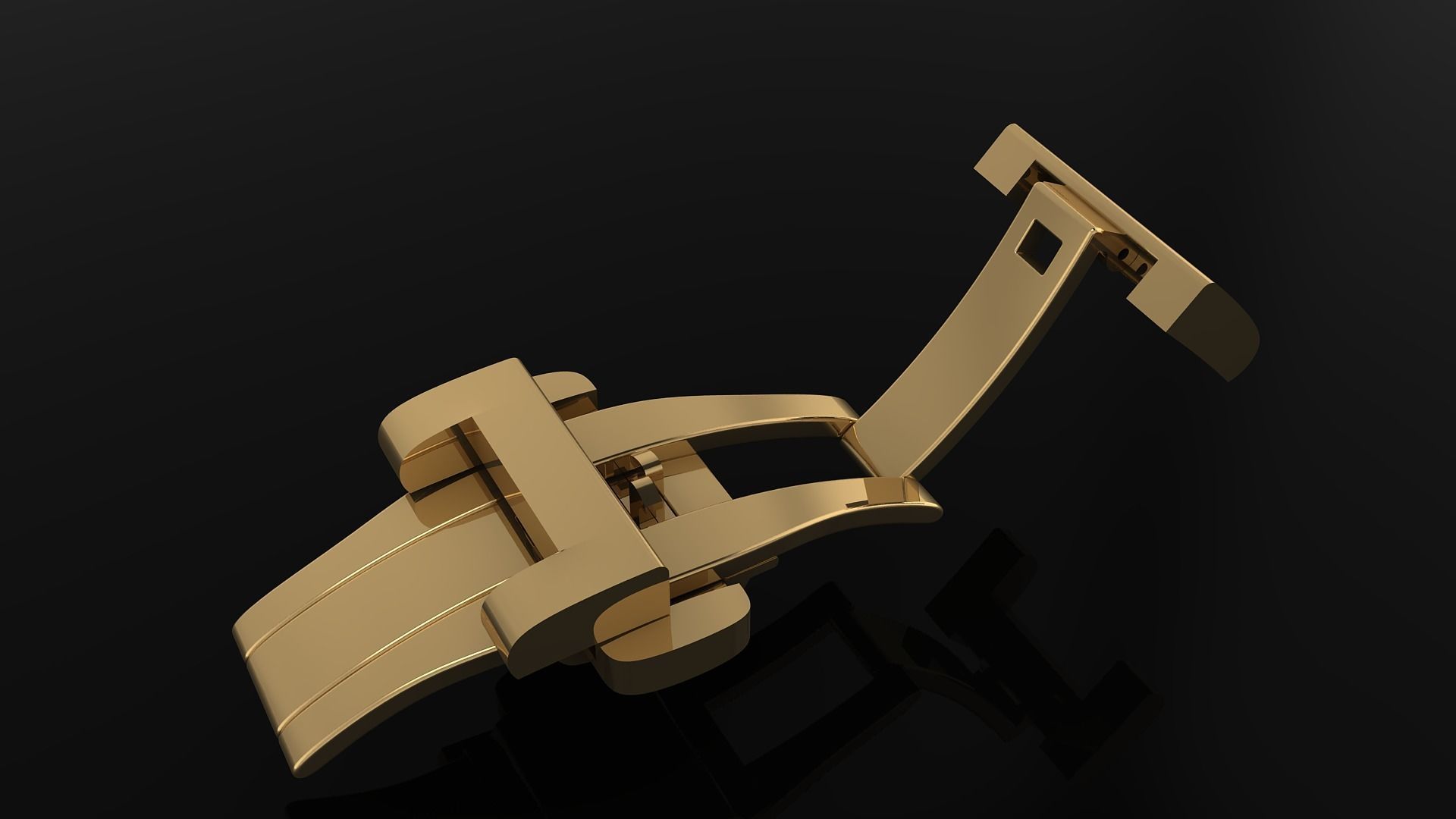 DRAGON BRACELET WITH BUTTERFLY CLASP 3D print model_5