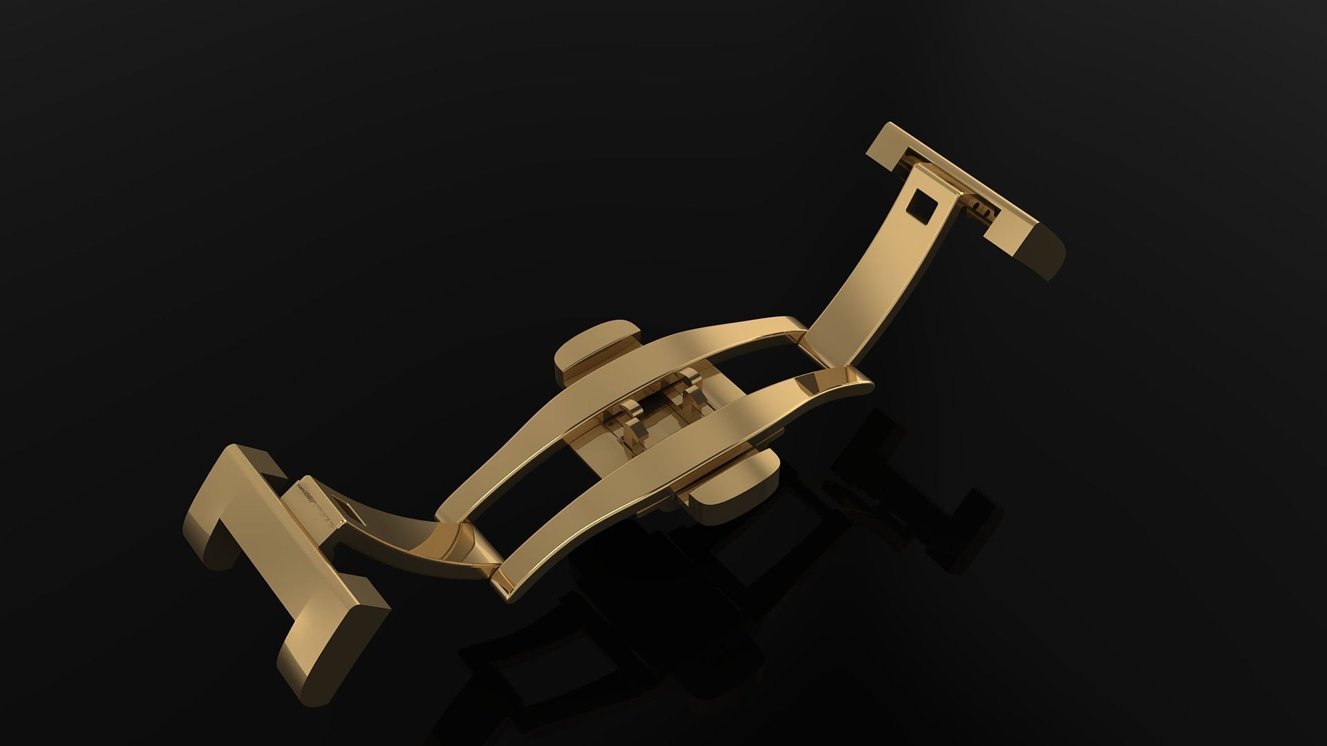 DRAGON BRACELET WITH BUTTERFLY CLASP 3D print model_1