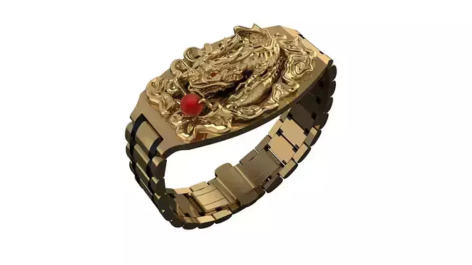 DRAGON BRACELET WITH BUTTERFLY CLASP