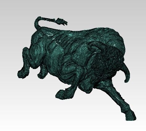 Angry bull relief 3D print model_1