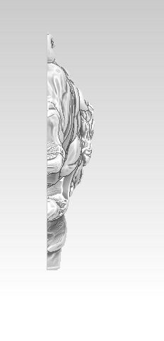 Angry bull relief 3D print model_3