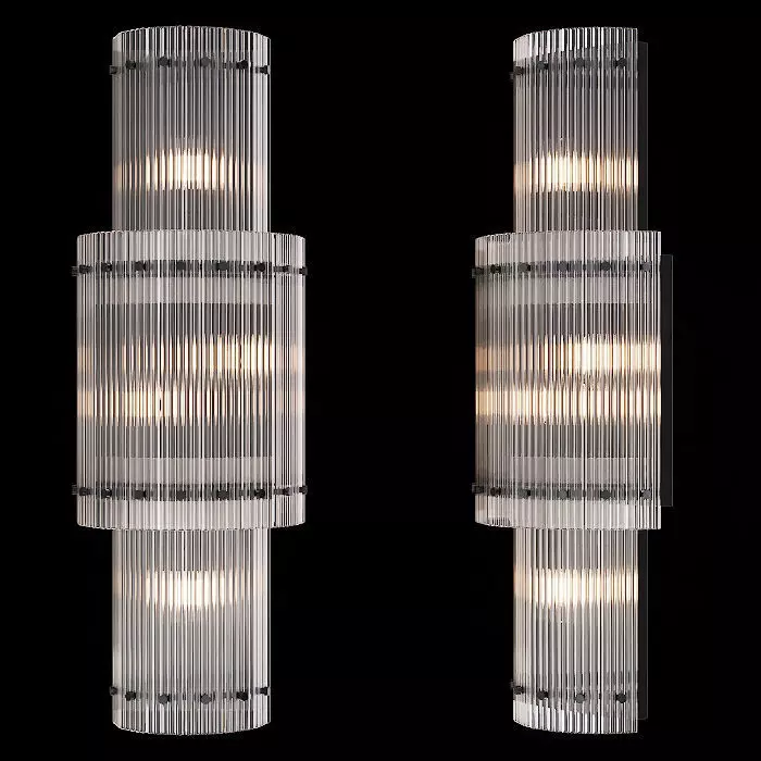Restoration Hardware SAN MARCO ROUND DOUBLE SCONCE Black 3D model_0