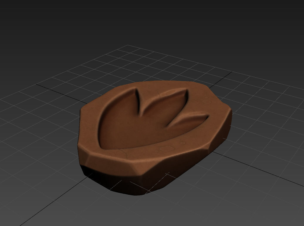 Dinosaur Footprint Fossil 3D model_16