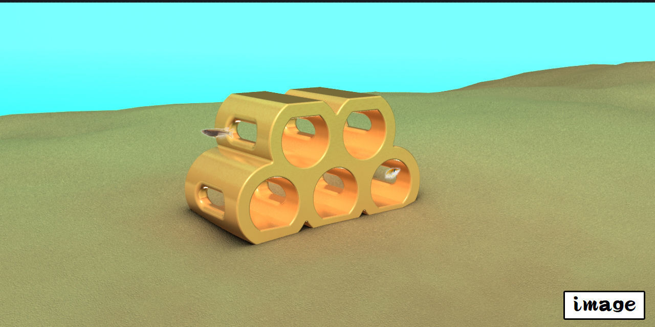 Aquarium-Ornaments Pipe Free 3D print model_9