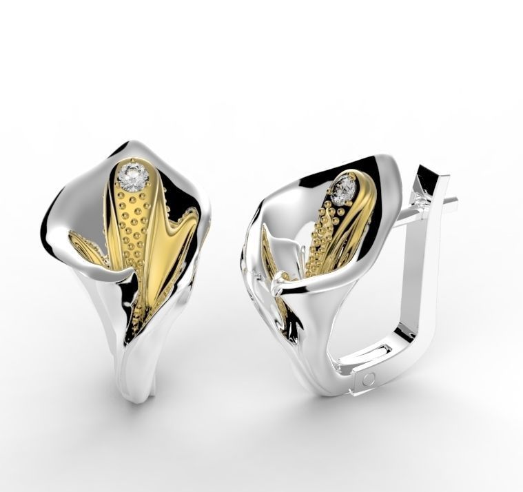 calla lily 3D print model_5