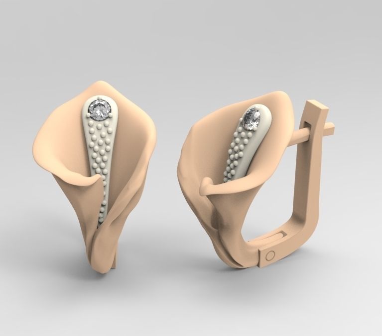 calla lily 3D print model_7