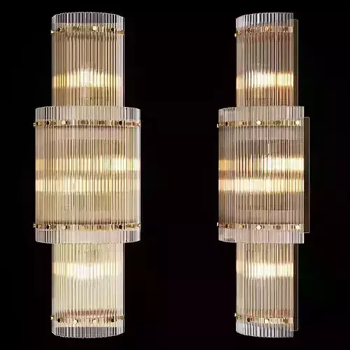 Restoration Hardware SAN MARCO ROUND DOUBLE SCONCE Brass
