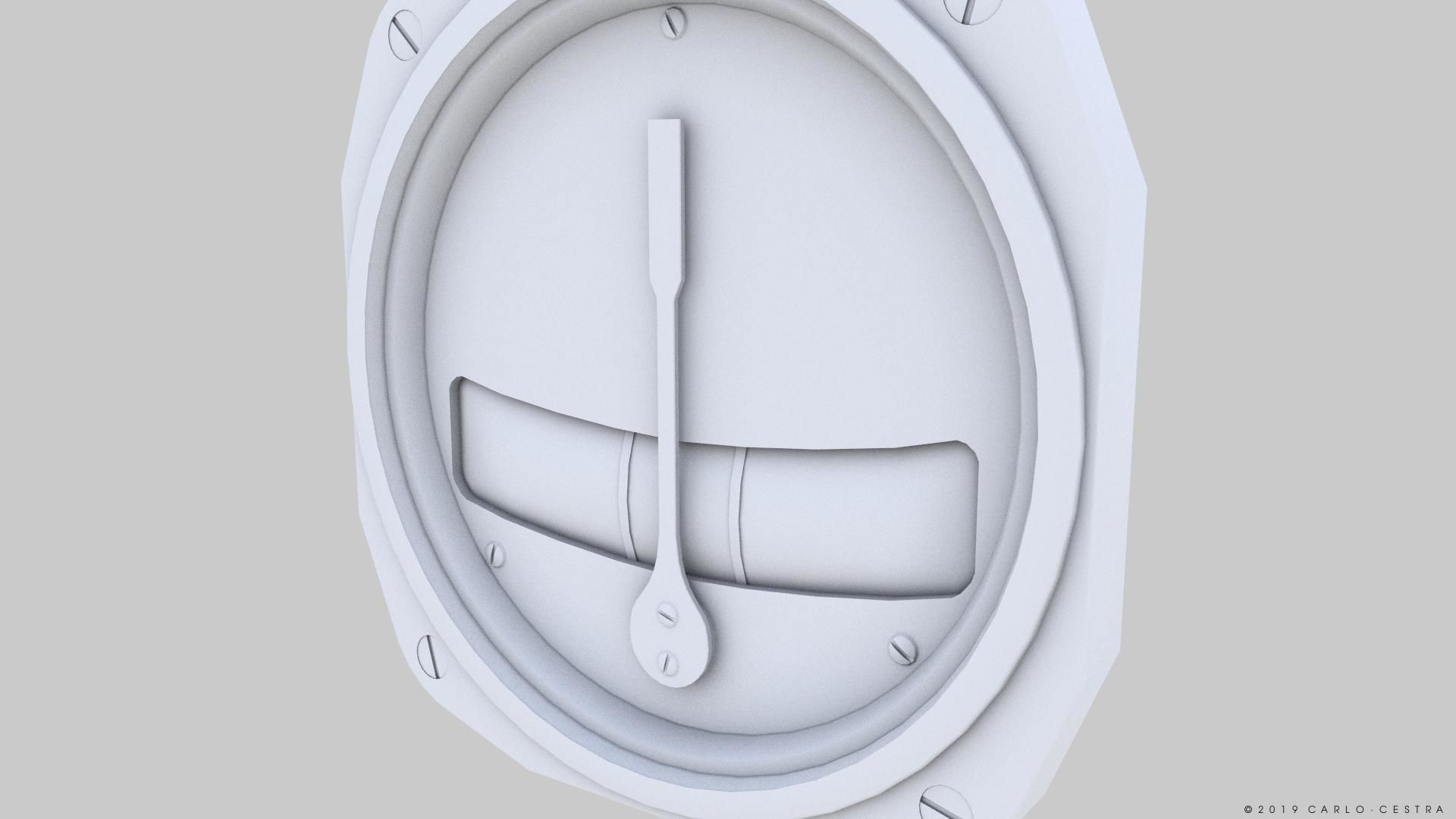 US TURN AND BANK INDICATOR Low-poly 3D model_12