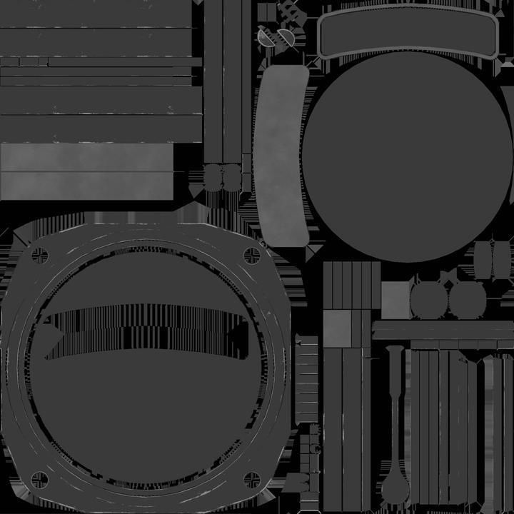 US TURN AND BANK INDICATOR Low-poly 3D model_9