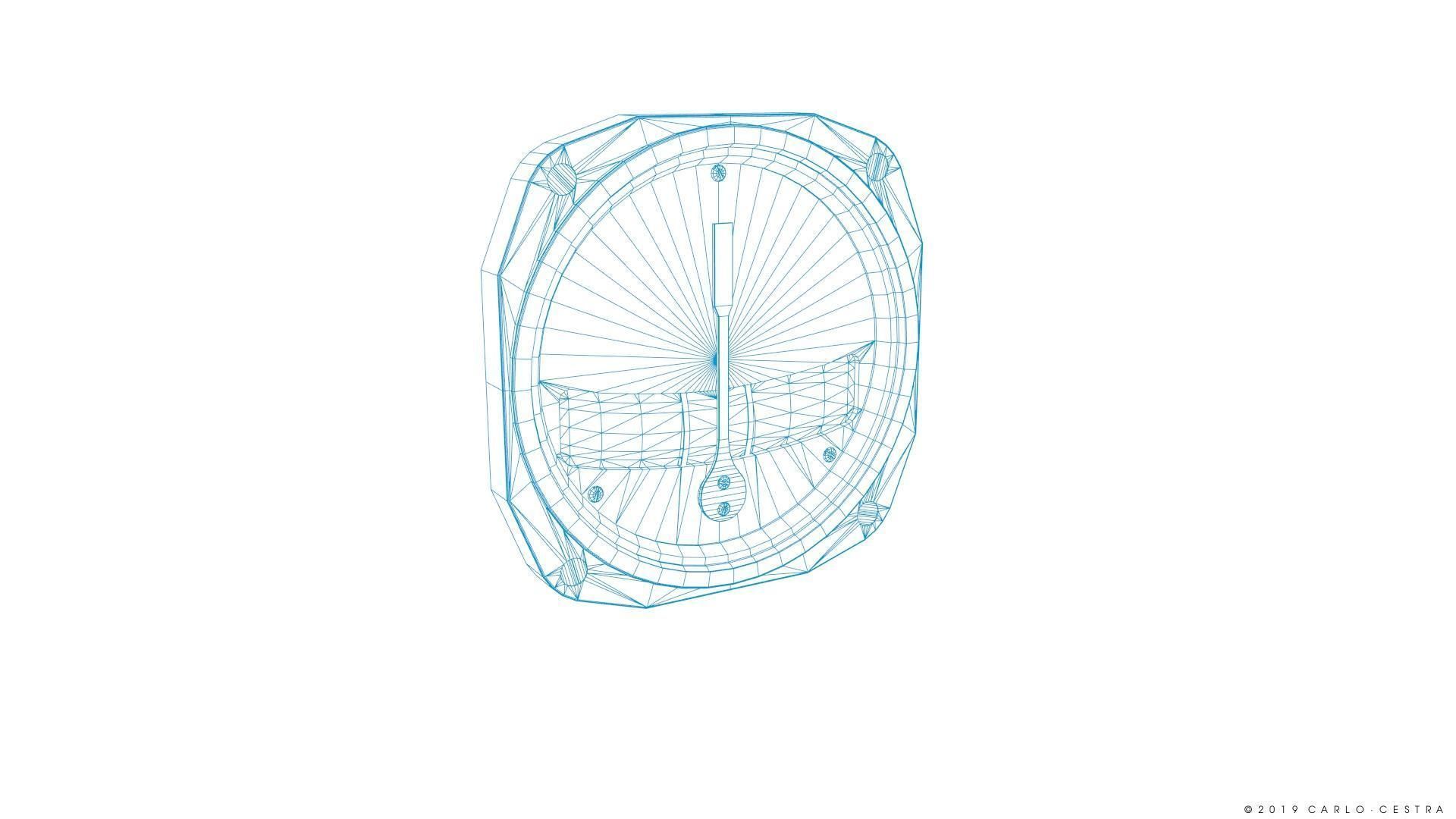 US TURN AND BANK INDICATOR Low-poly 3D model_15